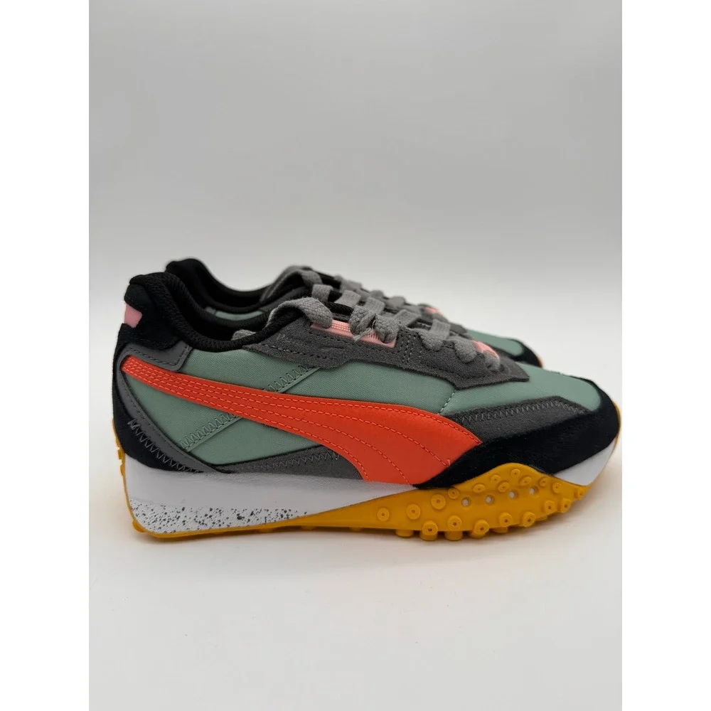 Puma 395152-01 Womens Size 6 Sneakers Green‎ Orange Gray New Without Box